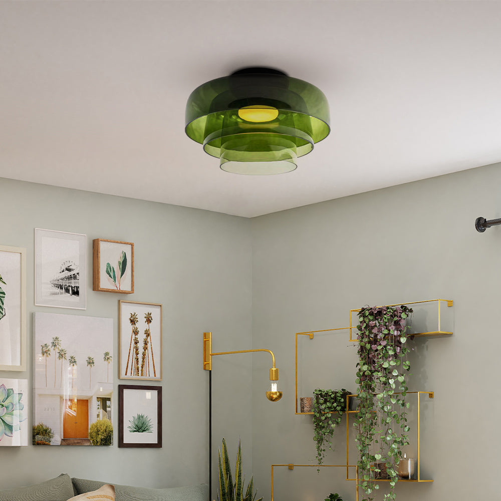 Minimalist Flush Mount Layered Dome LED Light