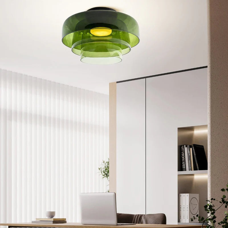 Minimalist Flush Mount Layered Dome LED Light