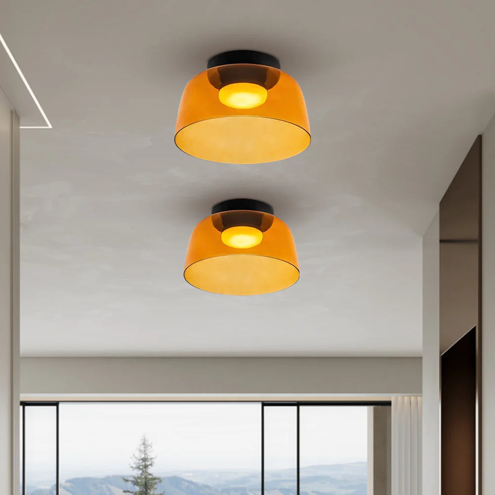 Minimalist Flush Mount Layered Dome LED Light