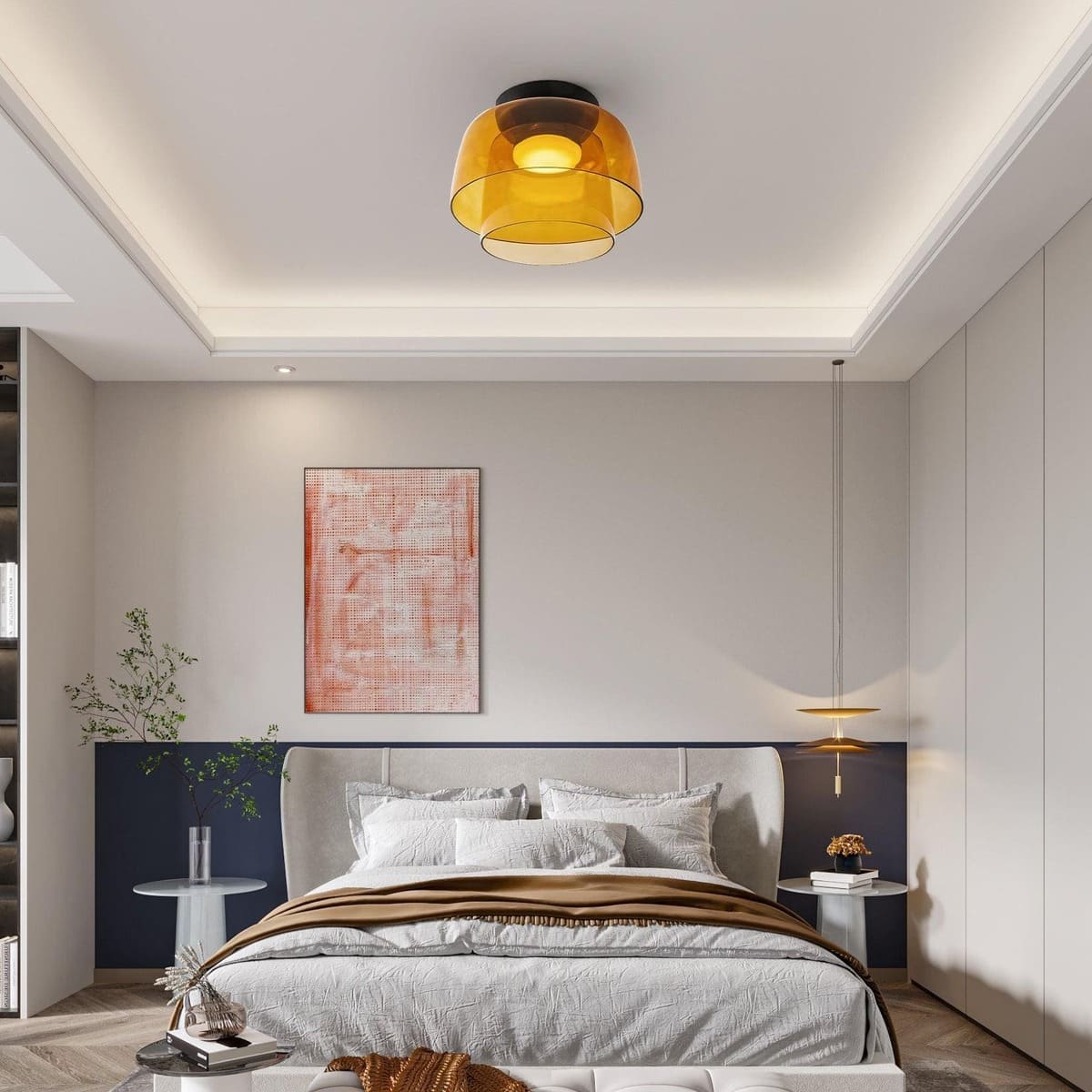 Minimalist Flush Mount Layered Dome LED Light