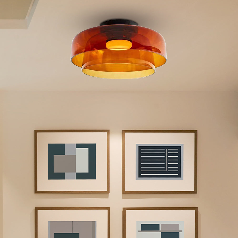 Minimalist Flush Mount Layered Dome LED Light