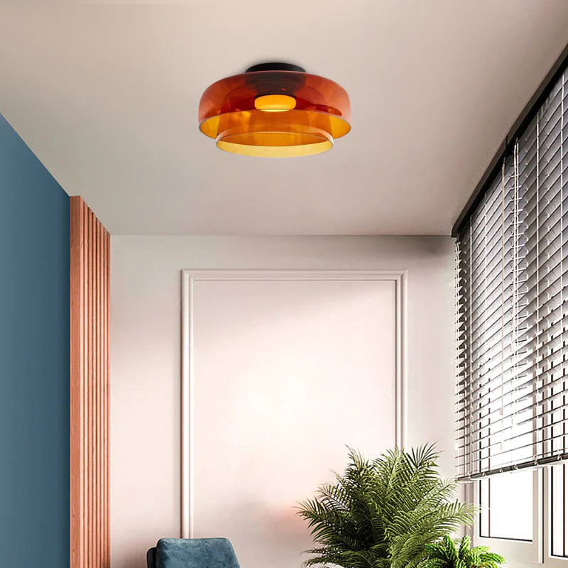 Minimalist Flush Mount Layered Dome LED Light