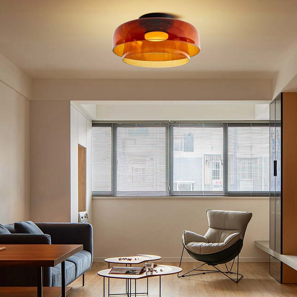 Minimalist Flush Mount Layered Dome LED Light