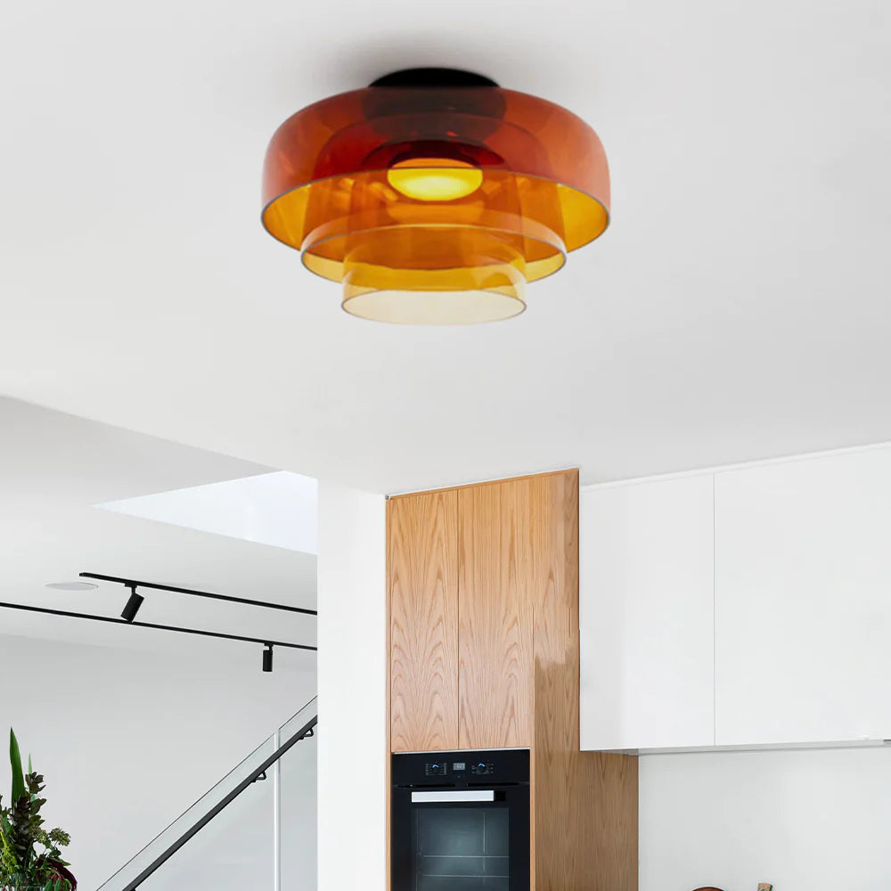 Minimalist Flush Mount Layered Dome LED Light