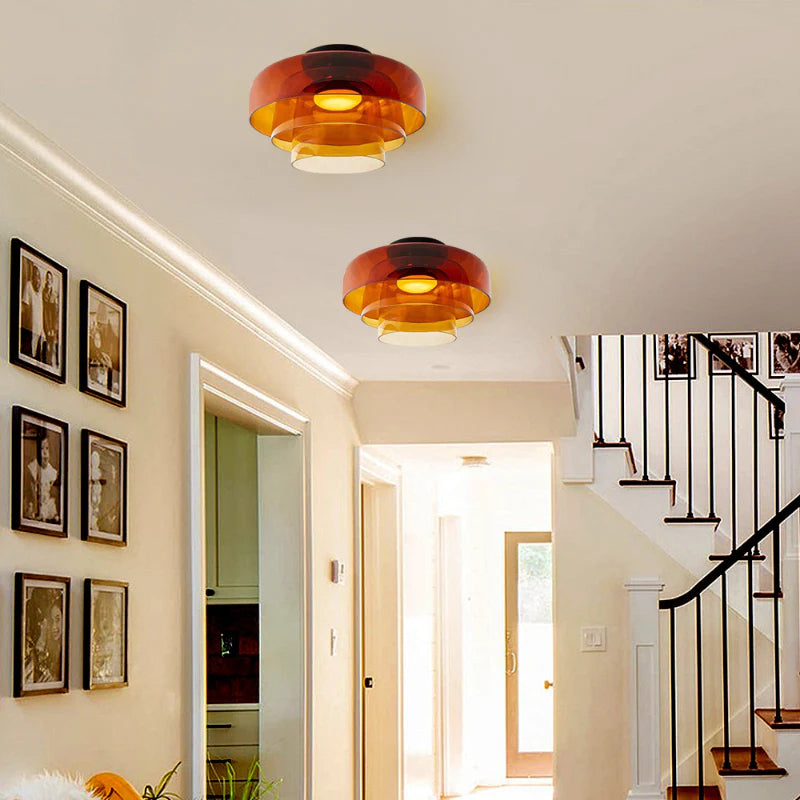 Minimalist Flush Mount Layered Dome LED Light