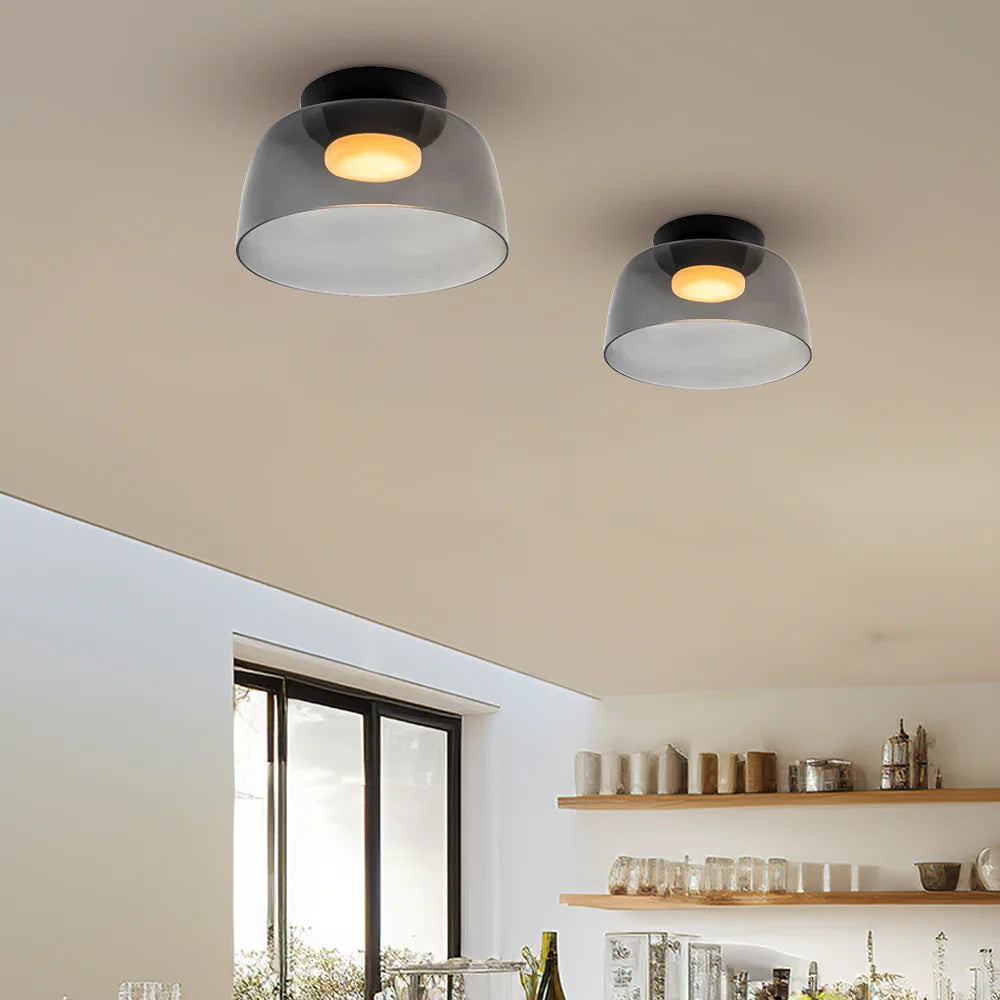 Minimalist Flush Mount Layered Dome LED Light
