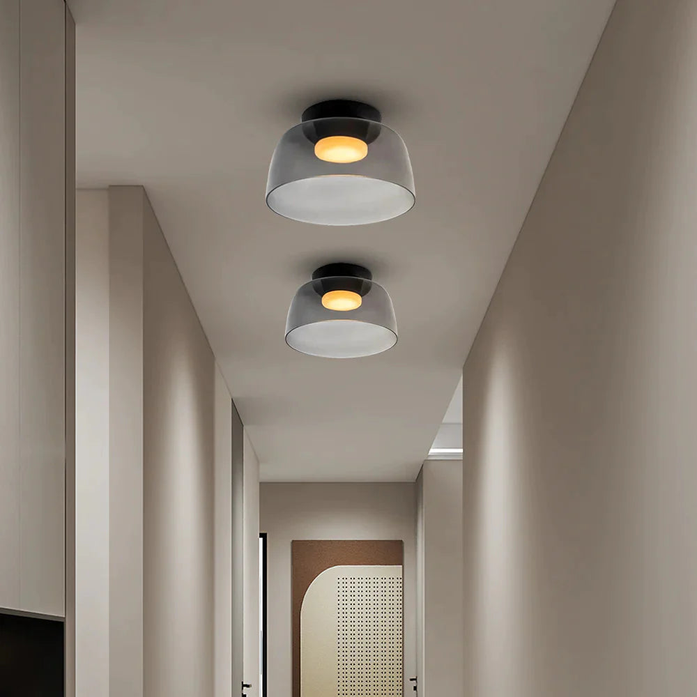 Minimalist Flush Mount Layered Dome LED Light