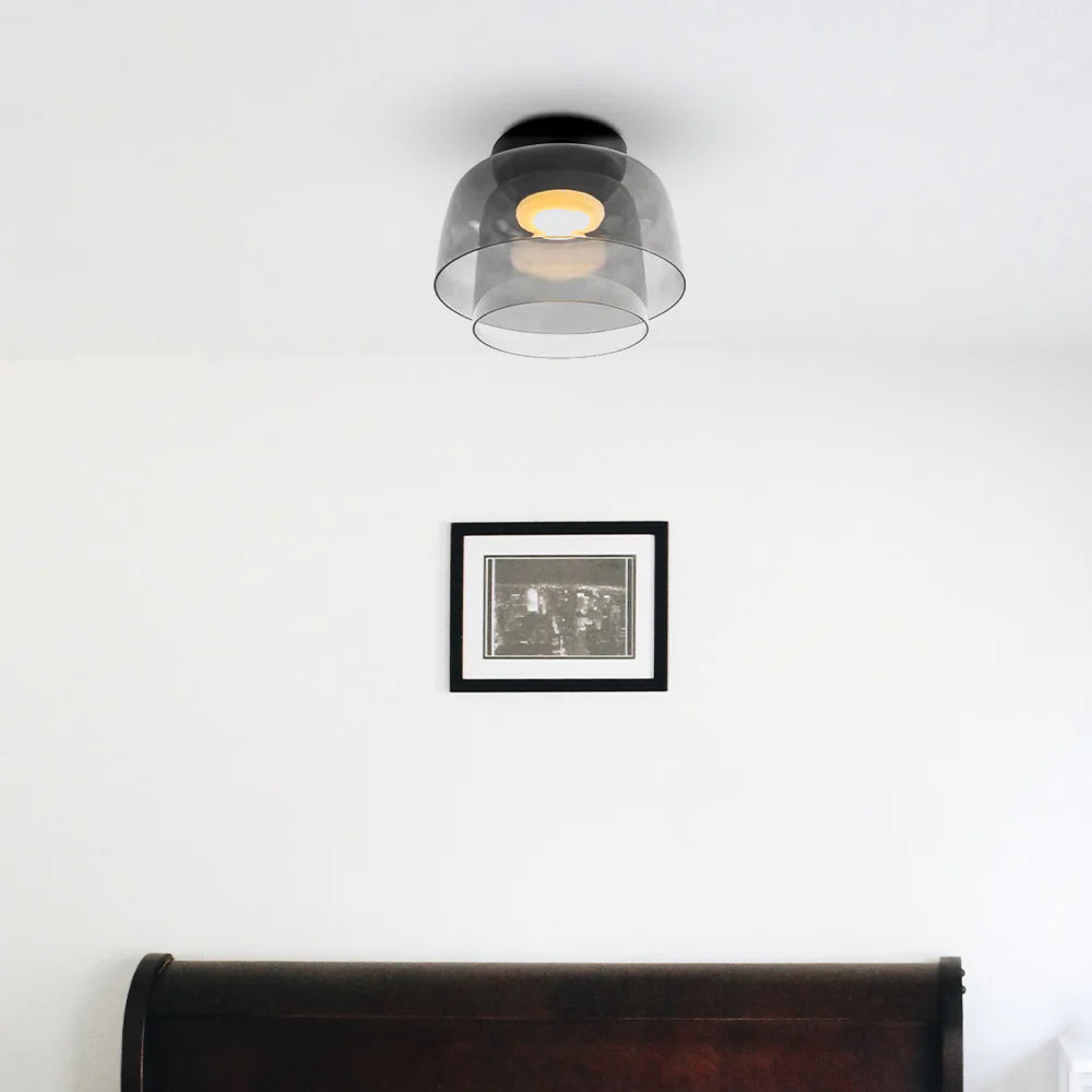 Minimalist Flush Mount Layered Dome LED Light