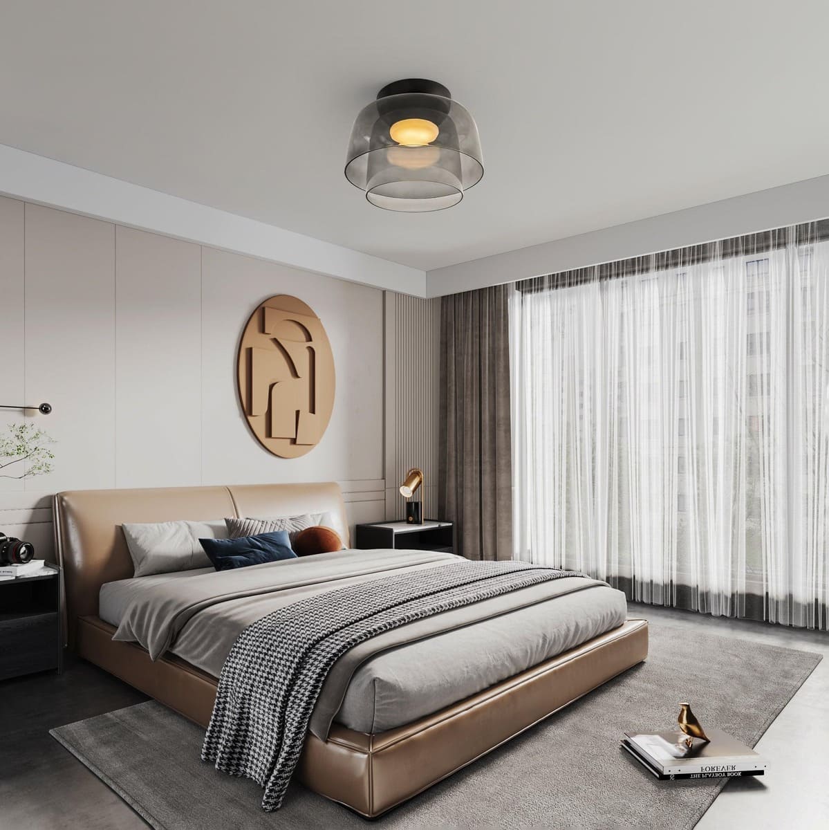 Minimalist Flush Mount Layered Dome LED Light