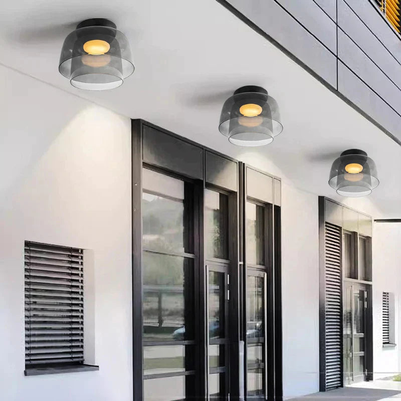Minimalist Flush Mount Layered Dome LED Light