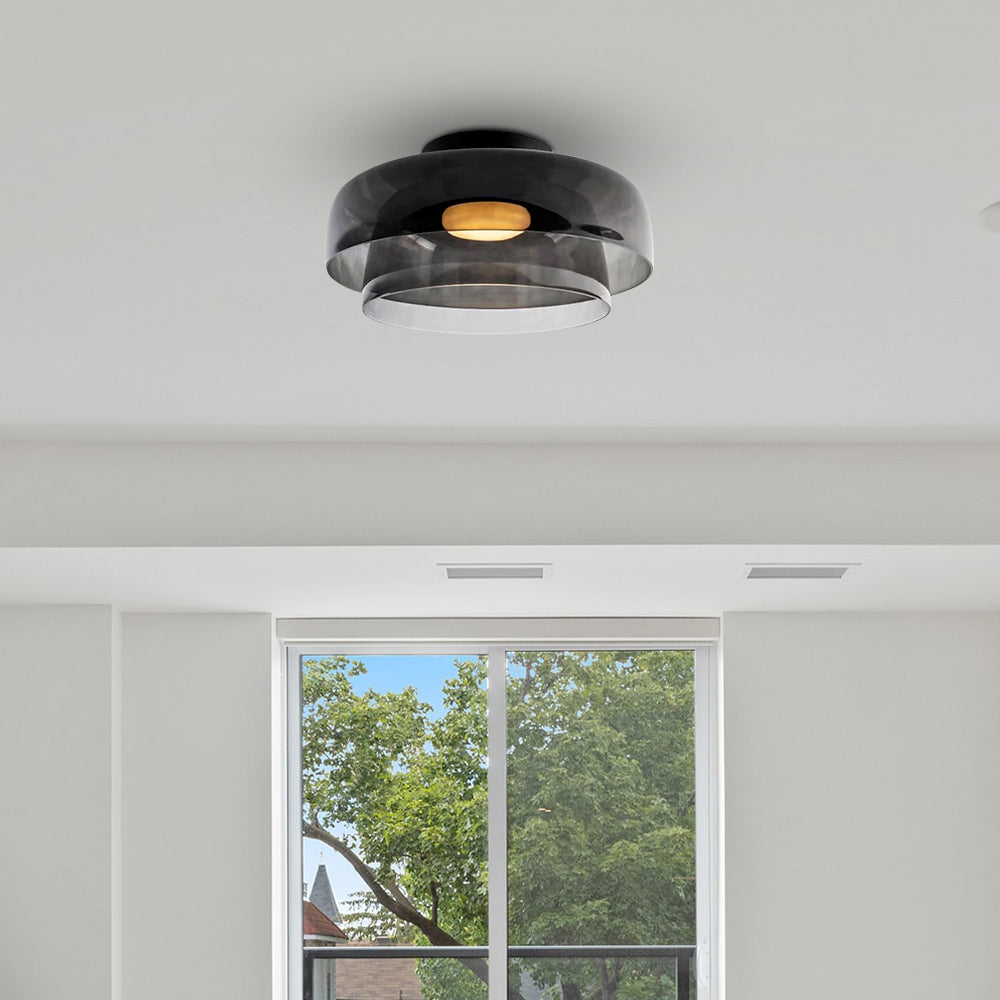 Minimalist Flush Mount Layered Dome LED Light