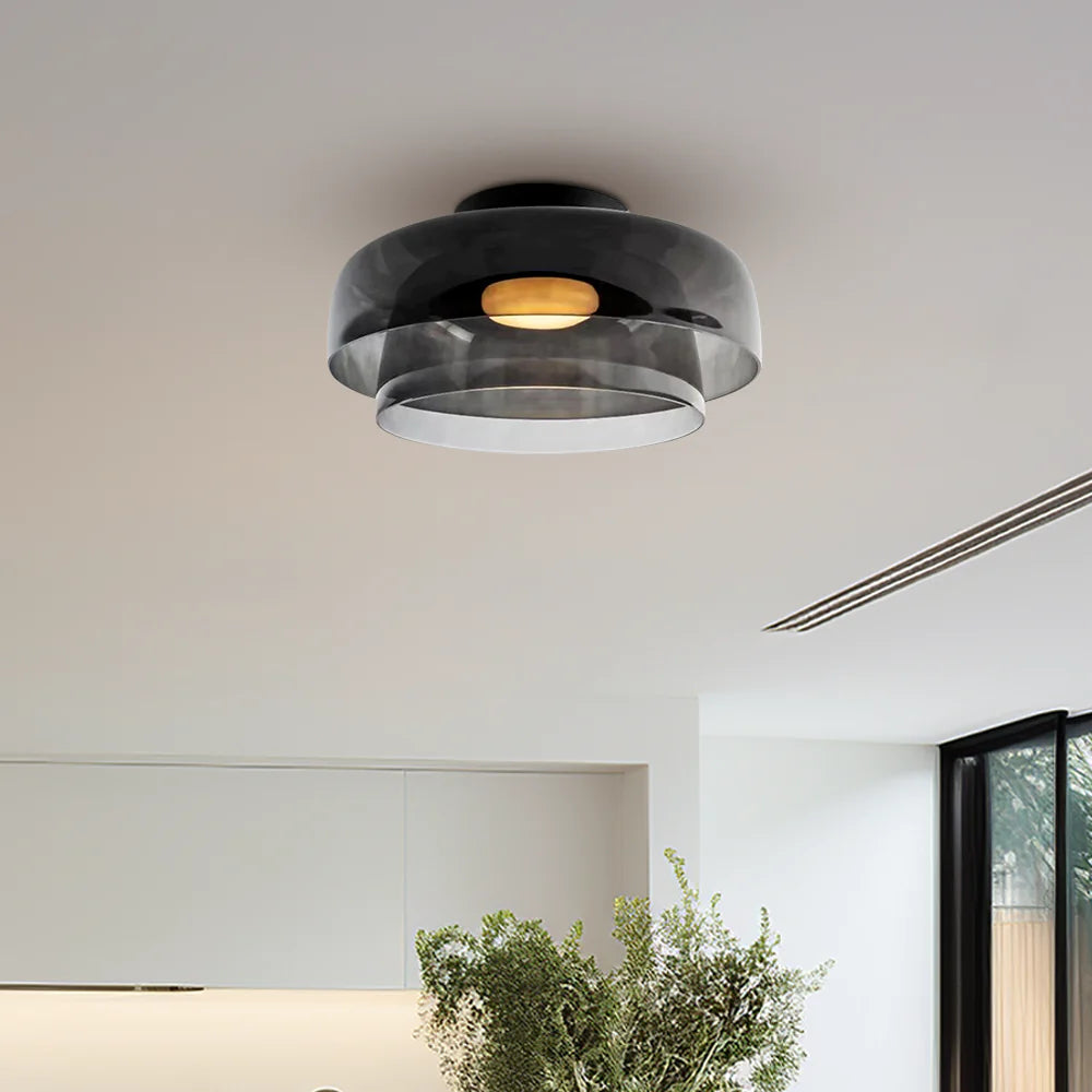 Minimalist Flush Mount Layered Dome LED Light