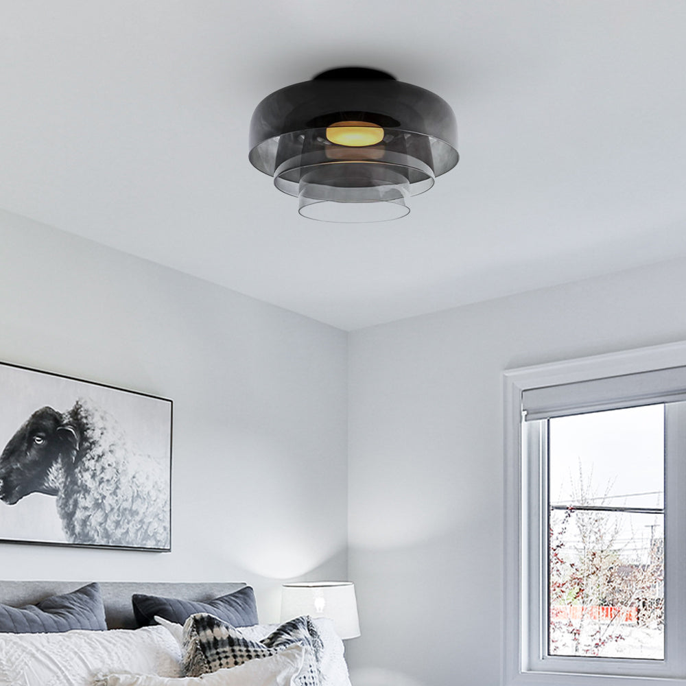 Minimalist Flush Mount Layered Dome LED Light
