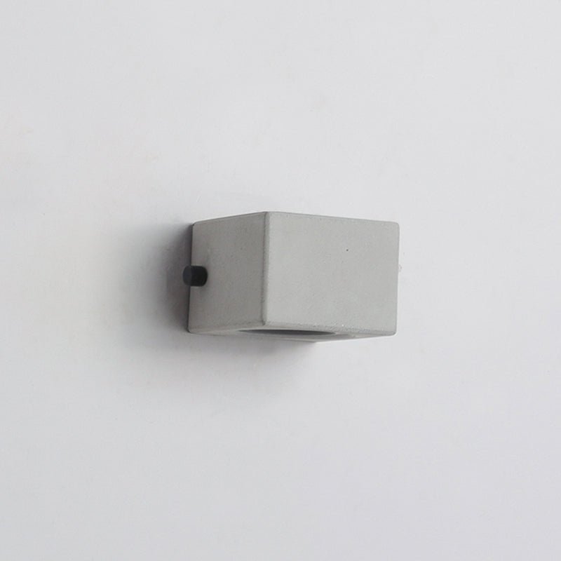 Modern Outdoor Wall Sconce – Light Grey, Small or Medium Size, LED