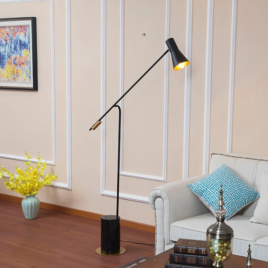 Minimalist Floor Lamp with Cylindrical Cone LED