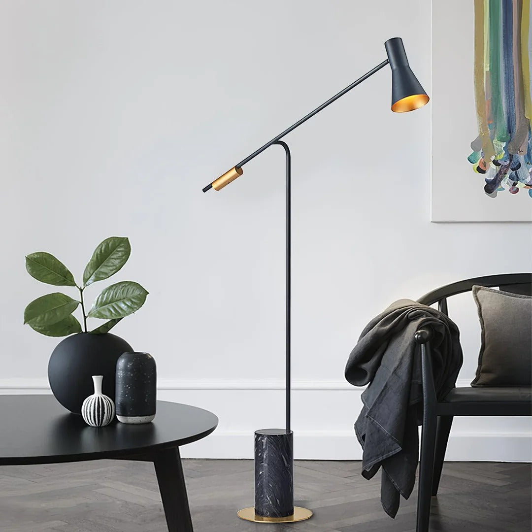 Minimalist Floor Lamp with Cylindrical Cone LED