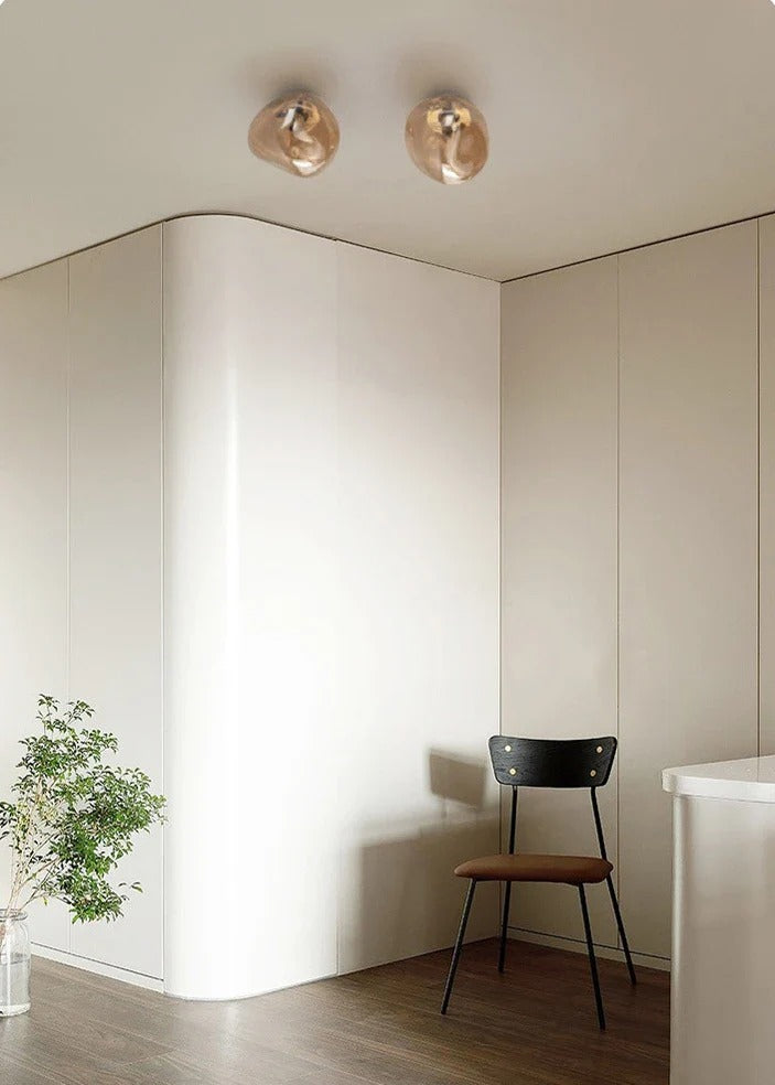 Modern Irregular-Spherical Wall Sconce with Domed Shade