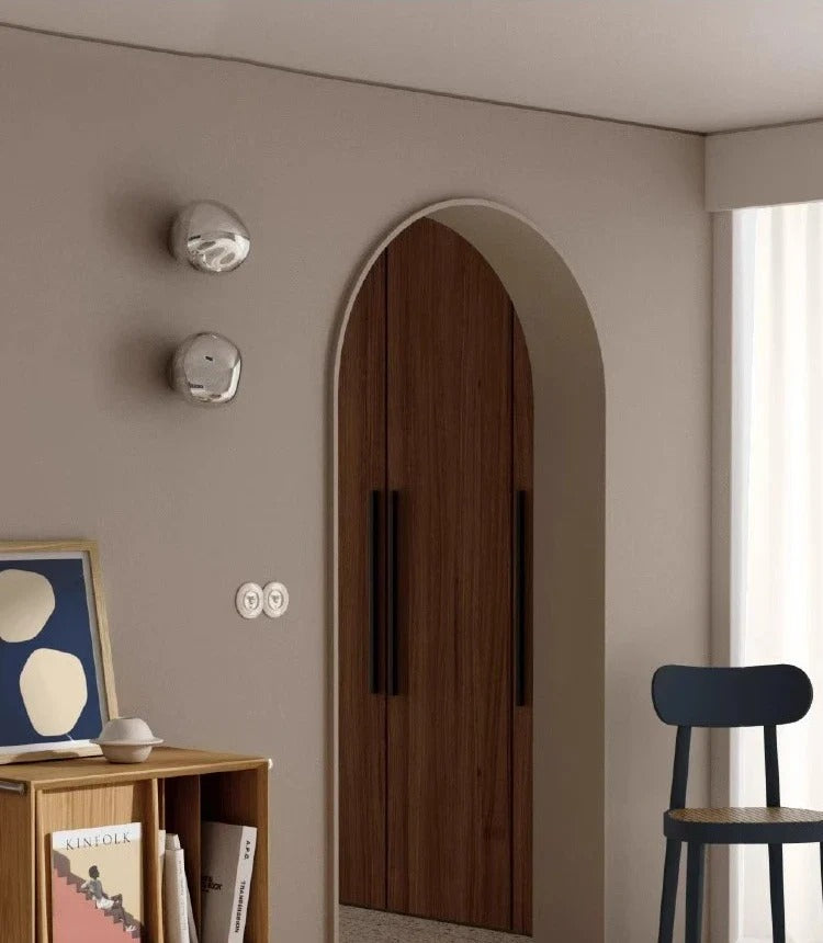 Modern Irregular-Spherical Wall Sconce with Domed Shade