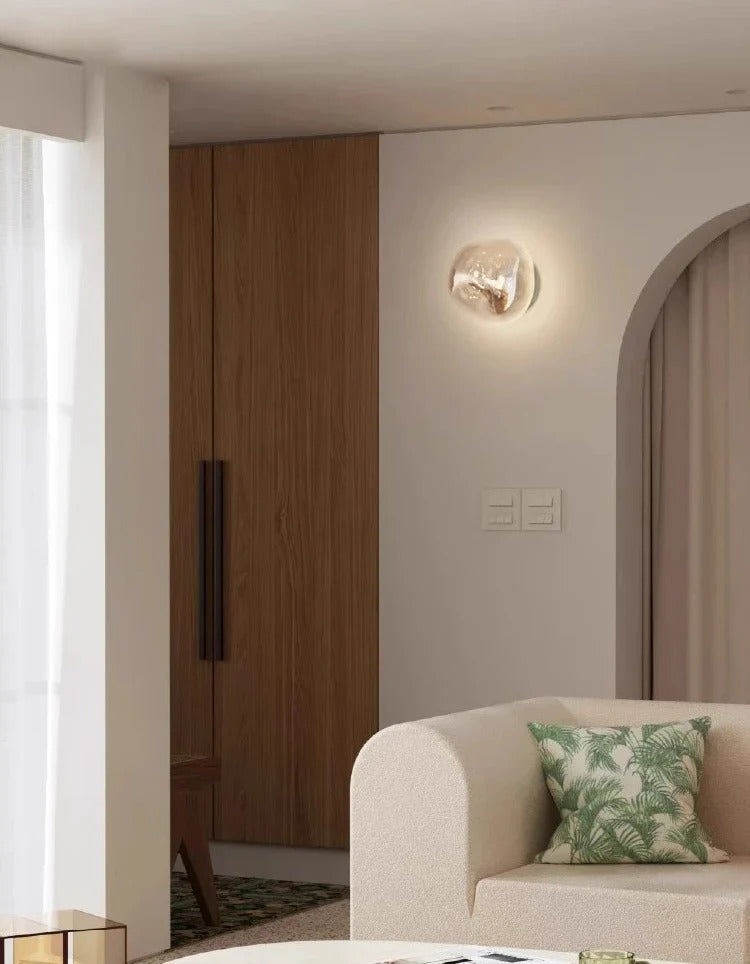 Modern Irregular-Spherical Wall Sconce with Domed Shade