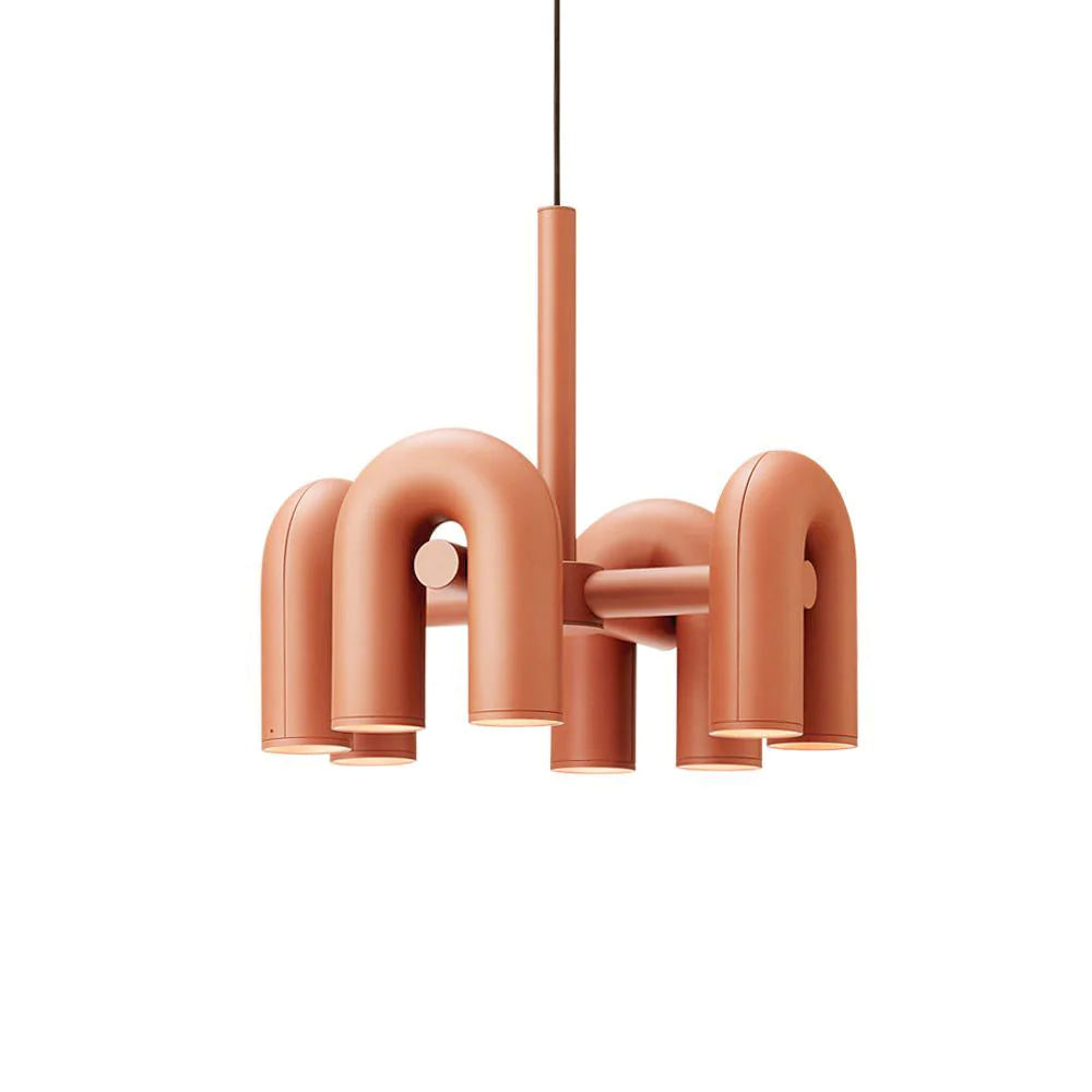 Industrial U-Shaped Ring Chandelier with LED