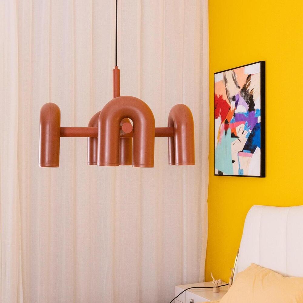 Industrial U-Shaped Ring Chandelier with LED