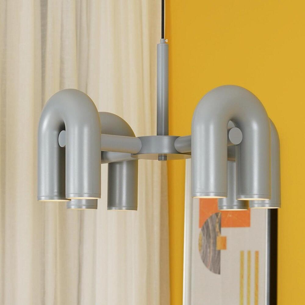 Industrial U-Shaped Ring Chandelier with LED