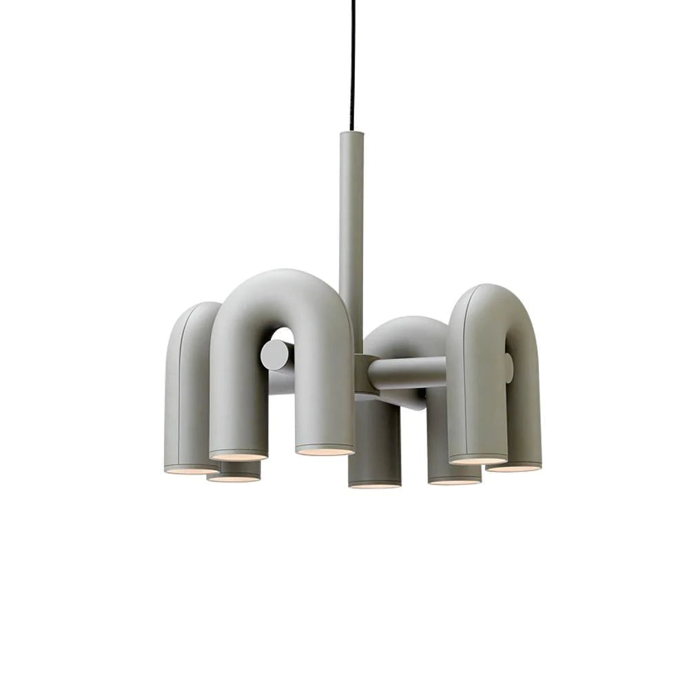 Industrial U-Shaped Ring Chandelier with LED
