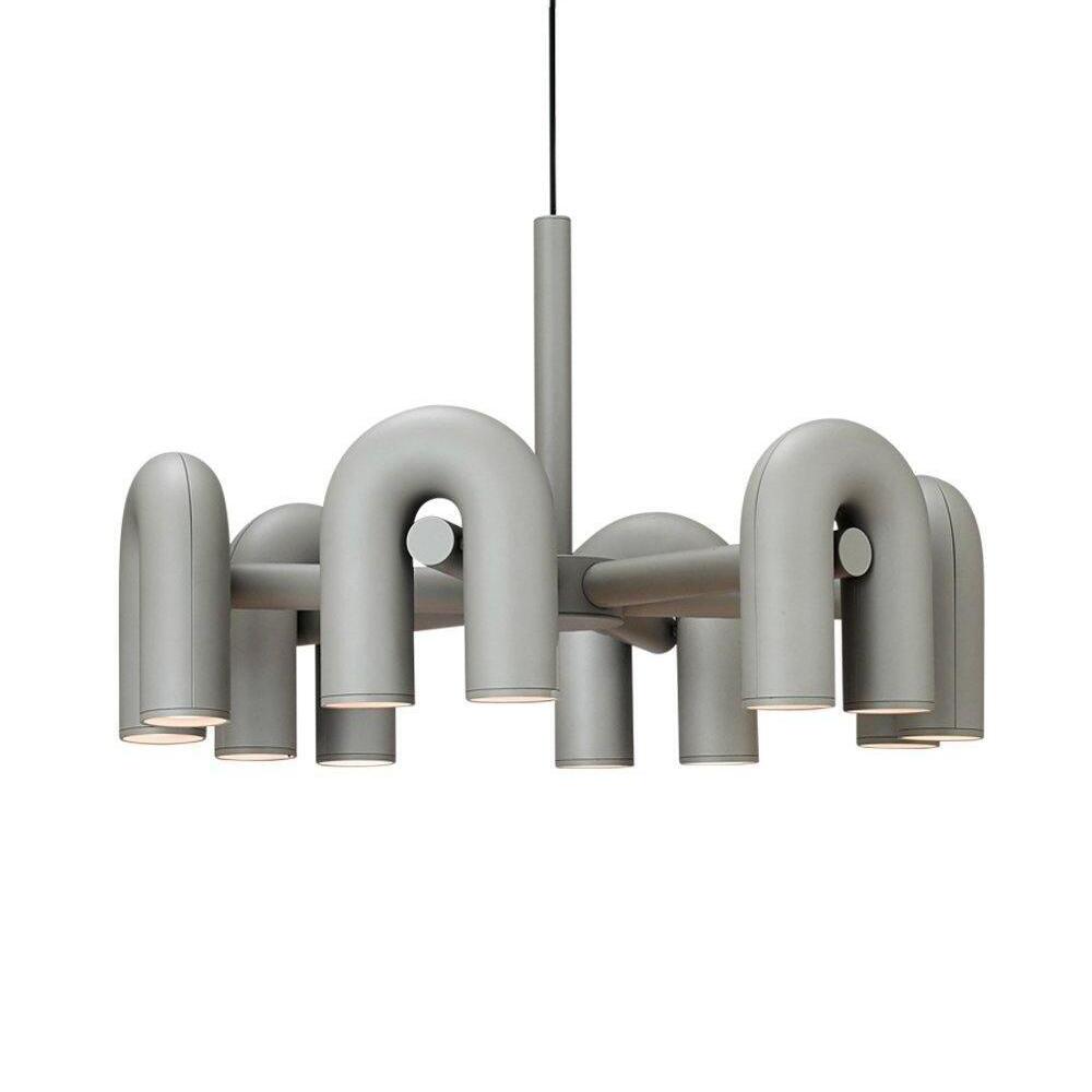 Industrial U-Shaped Ring Chandelier with LED