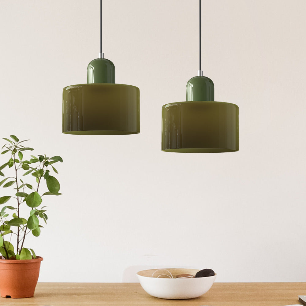 Bauhaus Cylindrical Dome-Top Island Pendant Lamp