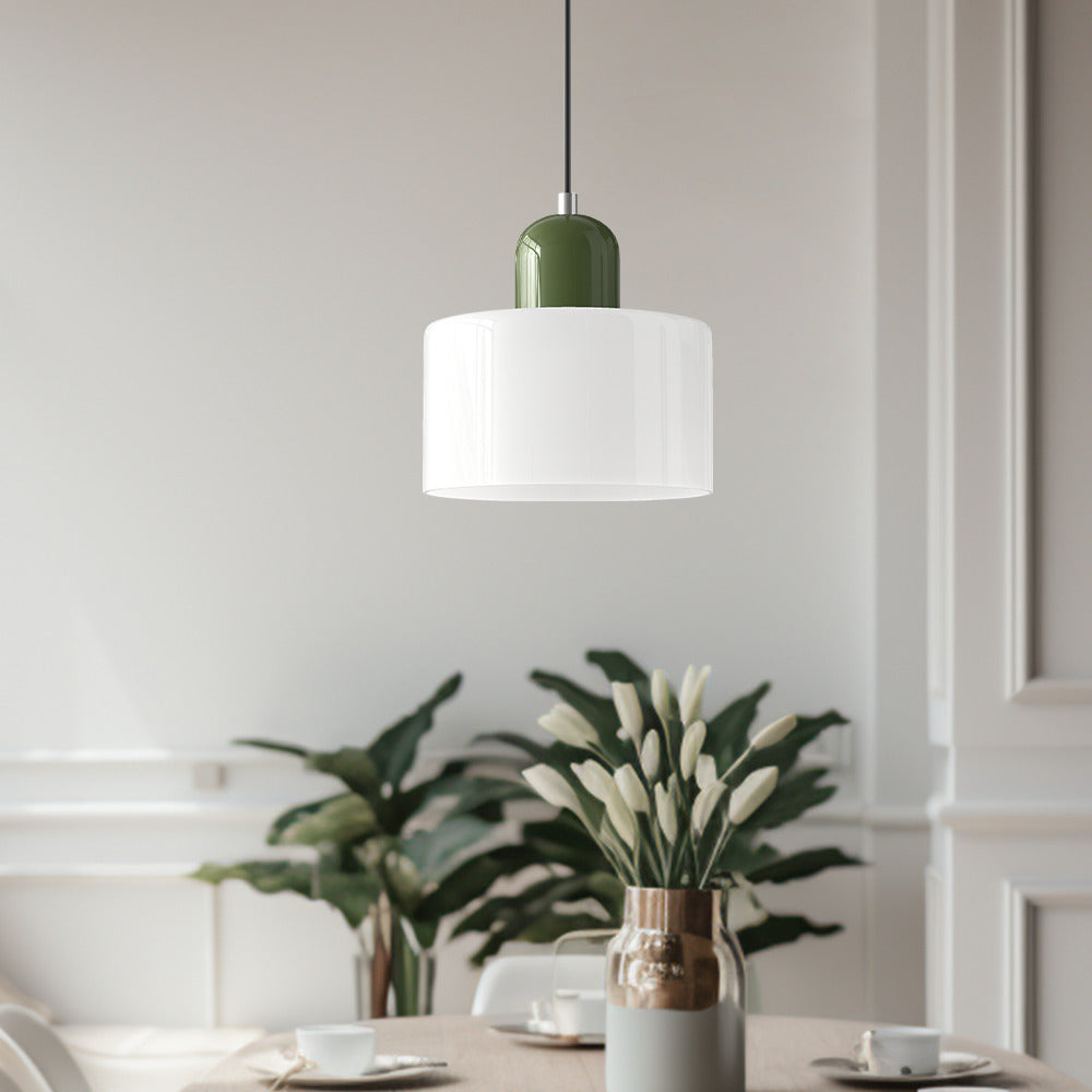Bauhaus Cylindrical Dome-Top Island Pendant Lamp