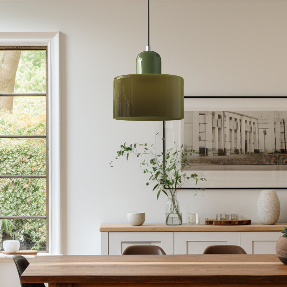Bauhaus Cylindrical Dome-Top Island Pendant Lamp