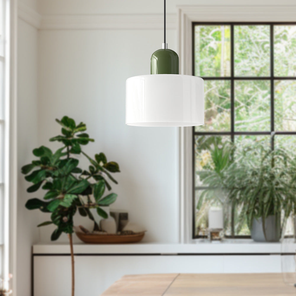 Bauhaus Cylindrical Dome-Top Island Pendant Lamp