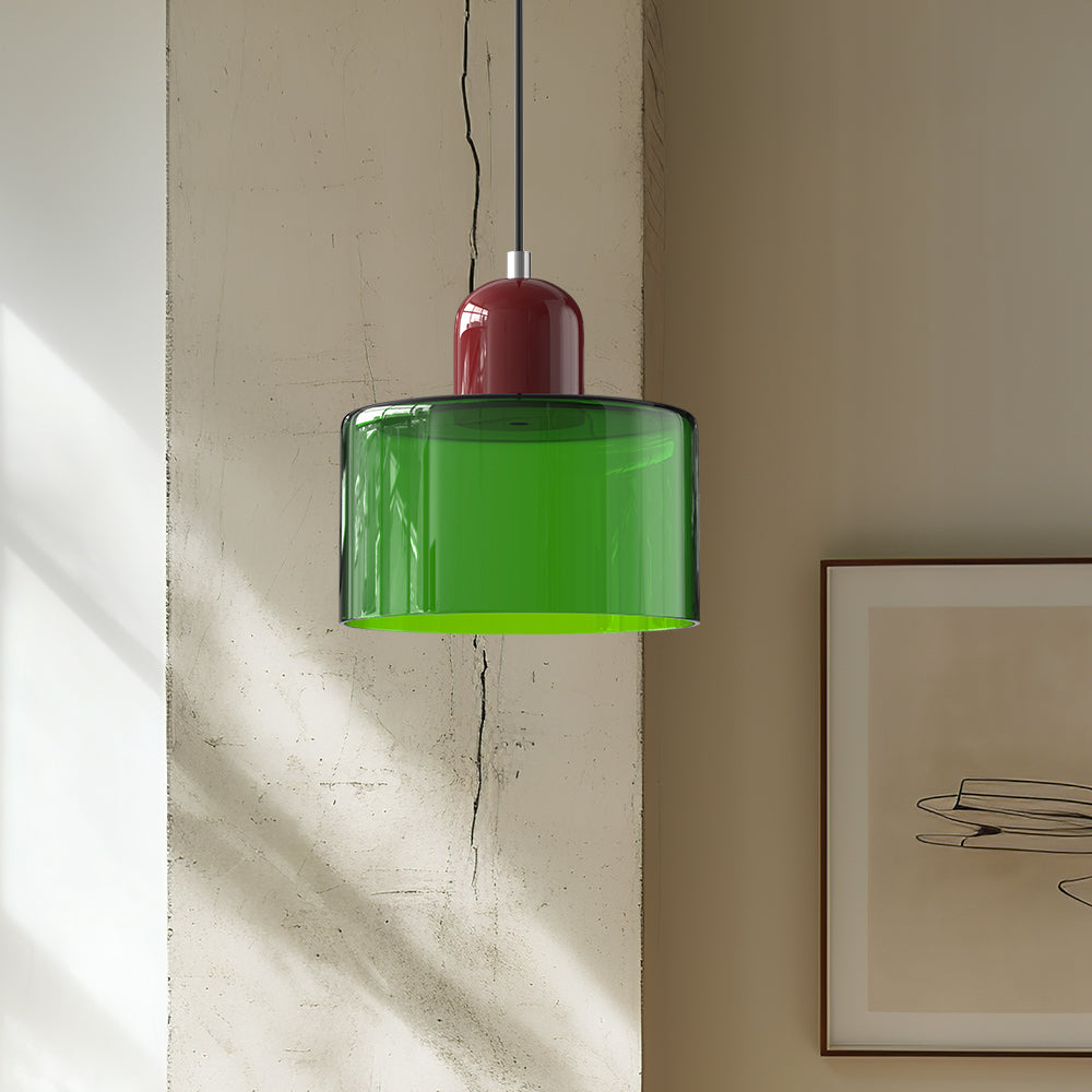 Bauhaus Cylindrical Dome-Top Island Pendant Lamp