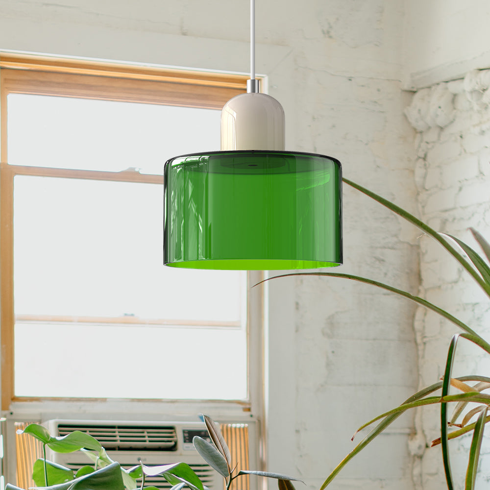 Bauhaus Cylindrical Dome-Top Island Pendant Lamp