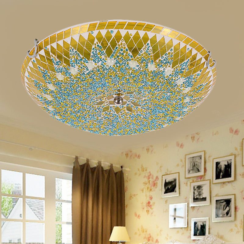 Vintage Flush Mount Ceiling Light Mosaic-Dome LED