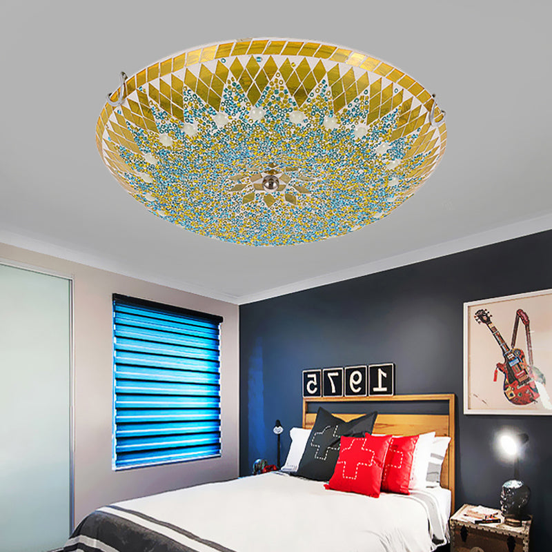 Vintage Flush Mount Ceiling Light Mosaic-Dome LED