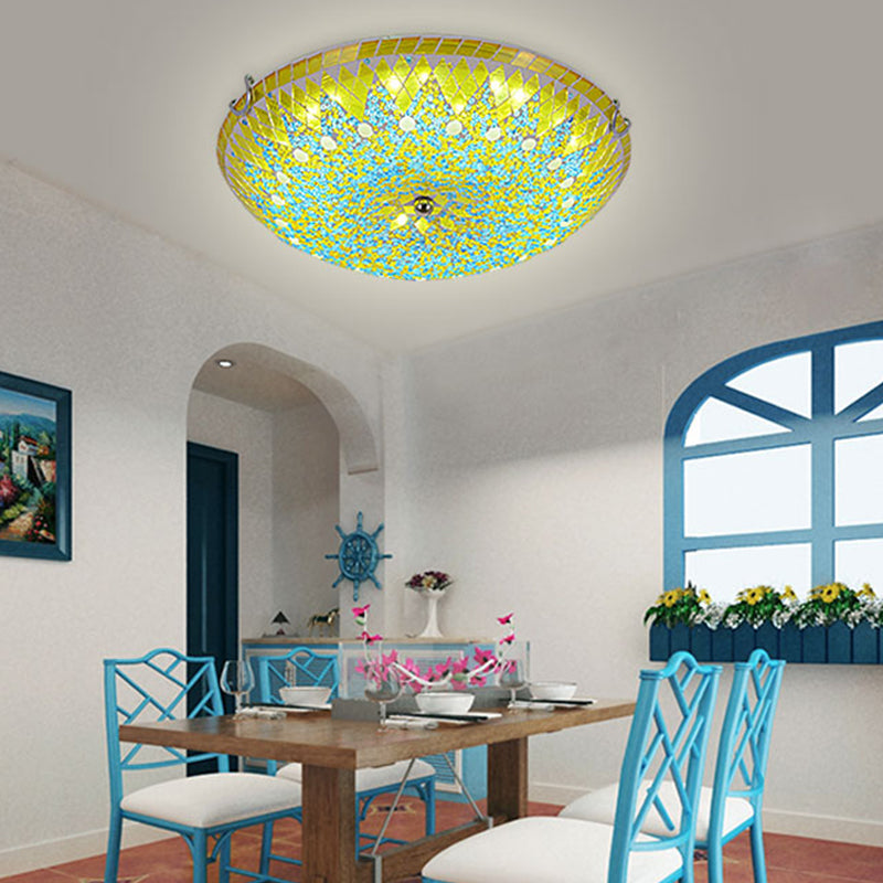 Vintage Flush Mount Ceiling Light Mosaic-Dome LED