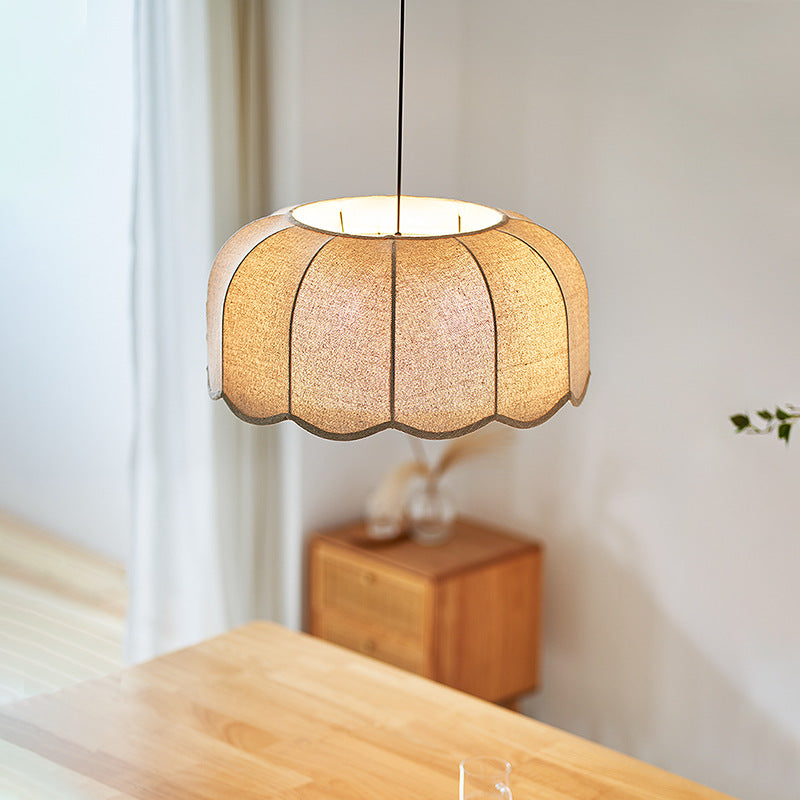 Embossed Wavy-Fluted Dome in Boho Pendant Light