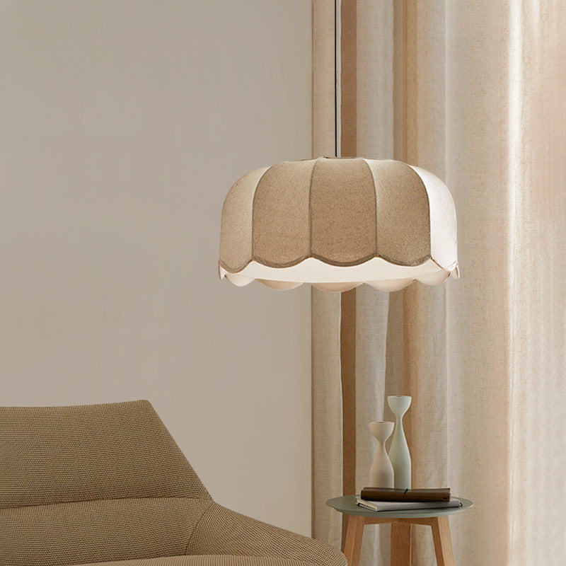 Embossed Wavy-Fluted Dome in Boho Pendant Light