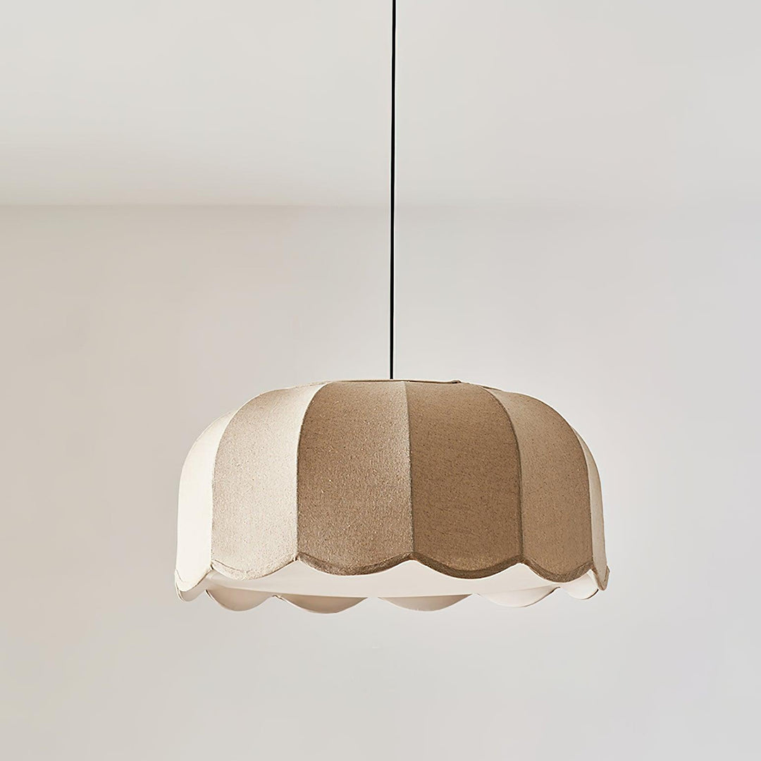 Embossed Wavy-Fluted Dome in Boho Pendant Light
