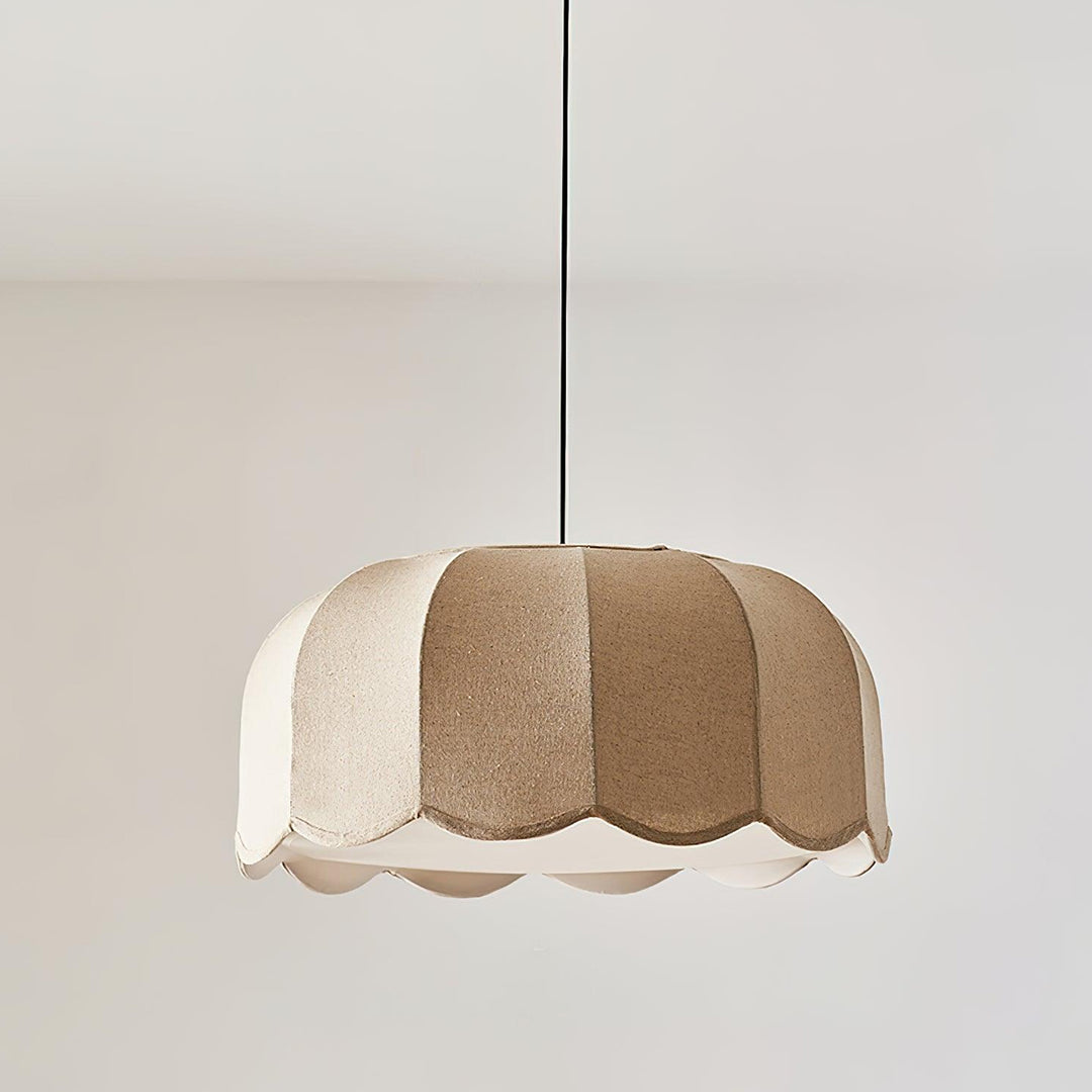 Embossed Wavy-Fluted Dome in Boho Pendant Light