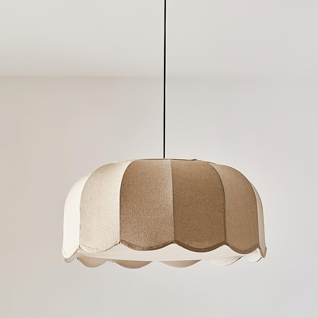 Embossed Wavy-Fluted Dome in Boho Pendant Light