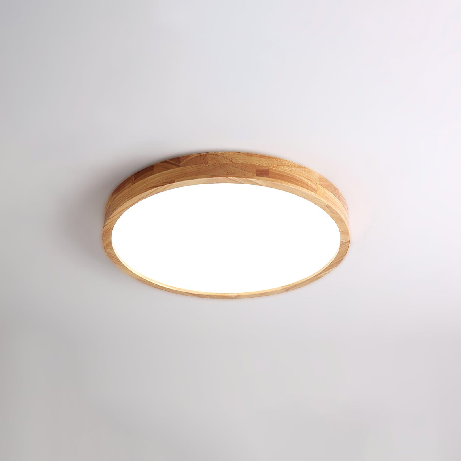 Natural Wood Ceiling Lamp – Stylish Geometric Shapes