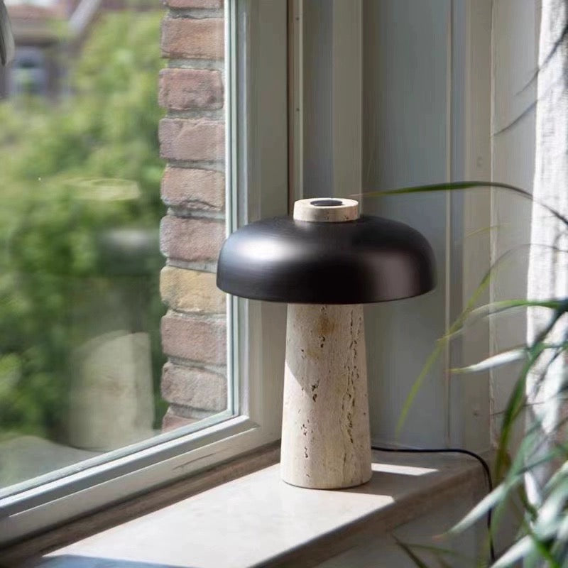 Mid-Century Modern Table Lamp with Mushroom Shade