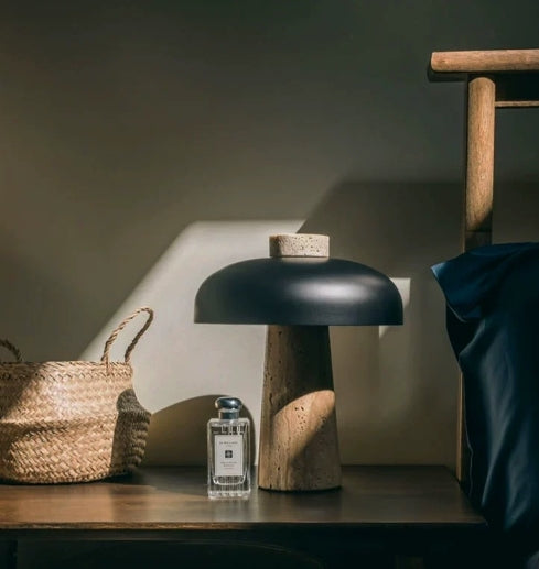 Mid-Century Modern Table Lamp with Mushroom Shade