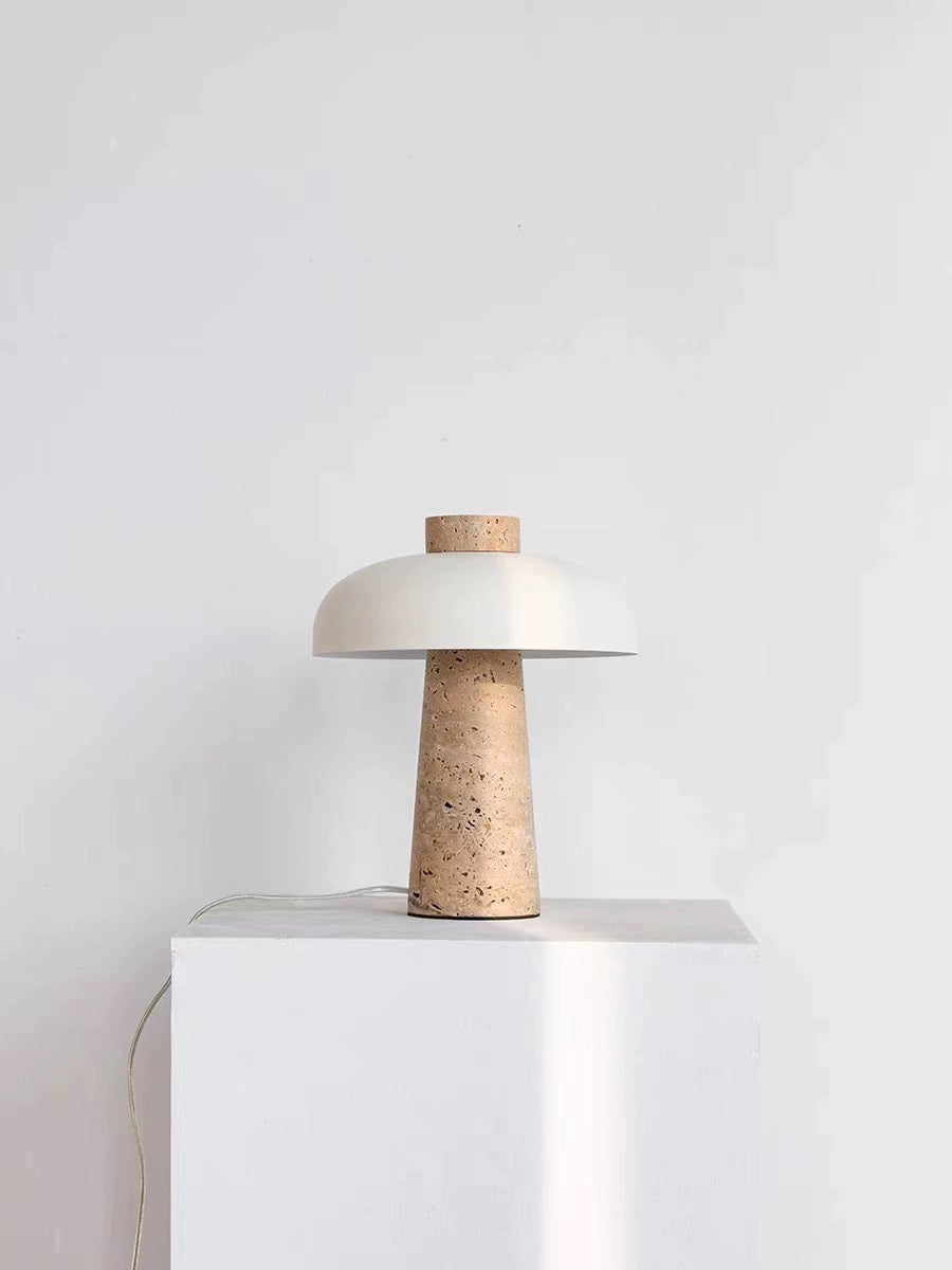 Mid-Century Modern Table Lamp with Mushroom Shade