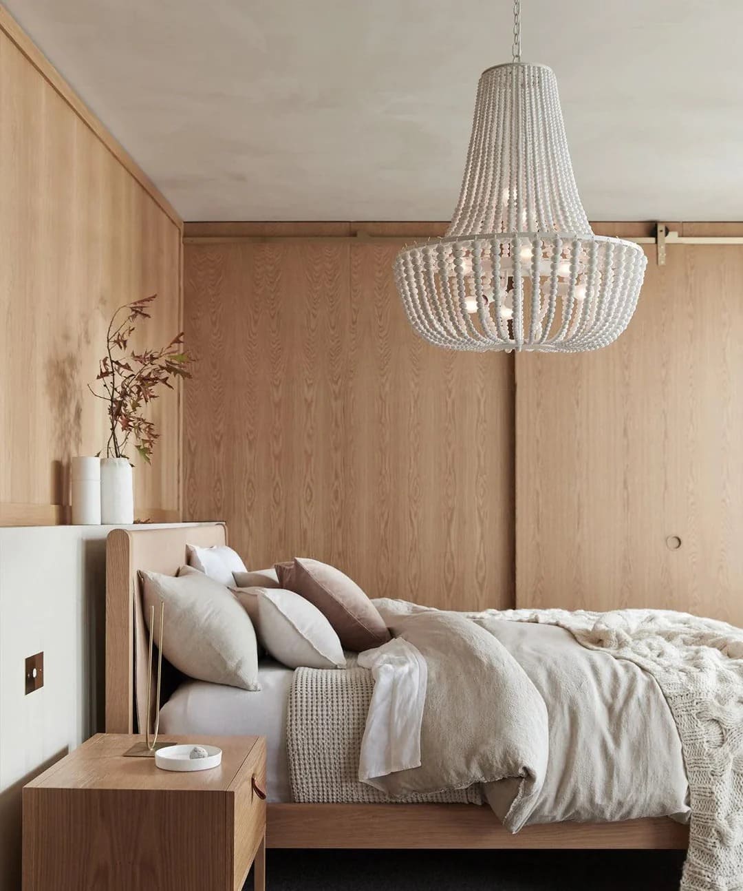 Wood Bead Chandelier & Vintage Boho Charm