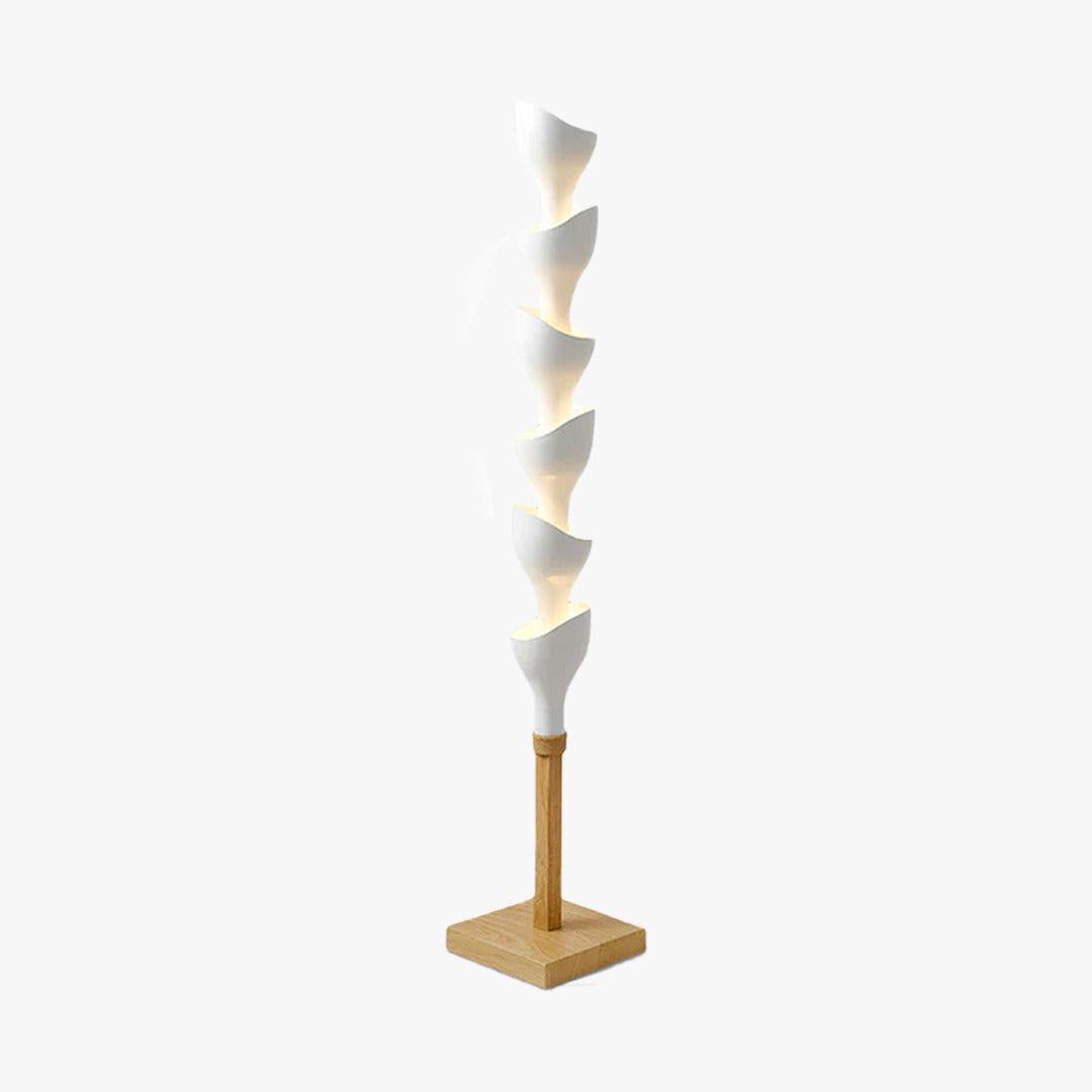 Minimalist Floor Lamp with Layered Petals LED