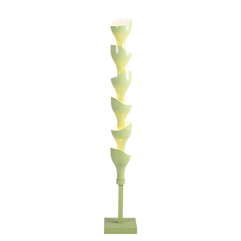 Minimalist Floor Lamp with Layered Petals LED