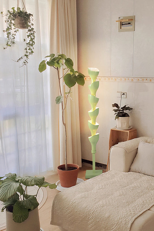 Minimalist Floor Lamp with Layered Petals LED